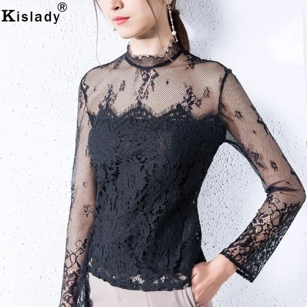 women's blouses & shirts wild foreign flavor lace women patchwork transparent mesh for female spring 2021 black round neck blouse, White
women's blouses & shirts wild foreign flavor lace women patchwork transparent mesh for female spring 2021 black round neck blouse, White