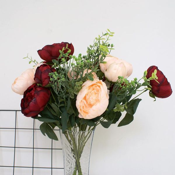 simulation peony silk artificial flower bouquet home table decoration wedding hand holding fake wreath decorative flowers & wreaths
simulation peony silk artificial flower bouquet home table decoration wedding hand holding fake wreath decorative flowers & wreaths
