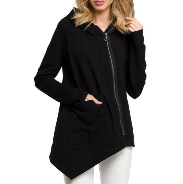 women's hoodies & sweatshirts autumn and winter slant zipper bodysuit, personalized beauty, irregular pocket, outerwear, female, Black
women's hoodies & sweatshirts autumn and winter slant zipper bodysuit, personalized beauty, irregular pocket, outerwear, female, Black