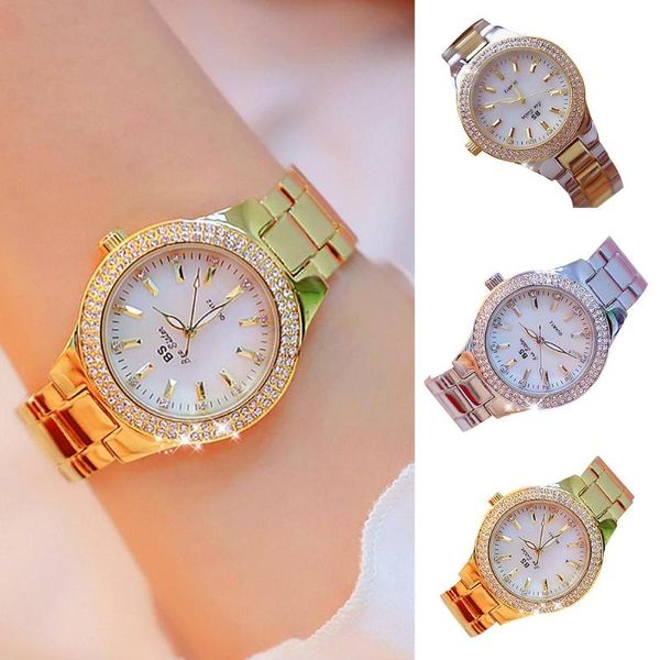 wristwatches fashion women watch rhinestone round dial alloy linked strap analog quartz ladies wrist watches female gold diamond, Slivery;brown
wristwatches fashion women watch rhinestone round dial alloy linked strap analog quartz ladies wrist watches female gold diamond, Slivery;brown
