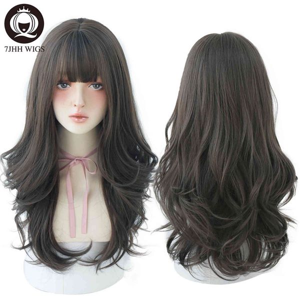7jhh wigs black wavy long wig for women natural soft heat resistant with fringe trendy hairstyle, Black;brown
7jhh wigs black wavy long wig for women natural soft heat resistant with fringe trendy hairstyle, Black;brown
