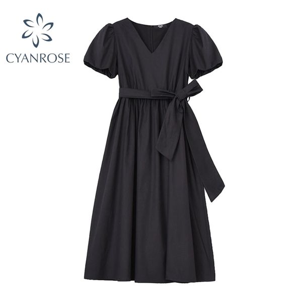 summer cotton and linen dress women elegant v neck short sleeve long korean retro black lace up bow pleated 210515, Black;gray
summer cotton and linen dress women elegant v neck short sleeve long korean retro black lace up bow pleated 210515, Black;gray