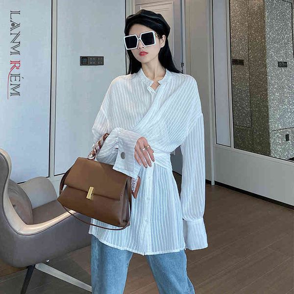 women white striped blouse lapel long sleeve loose fit lady shirt fashion spring summer arrivals 2e1958 210507
women white striped blouse lapel long sleeve loose fit lady shirt fashion spring summer arrivals 2e1958 210507