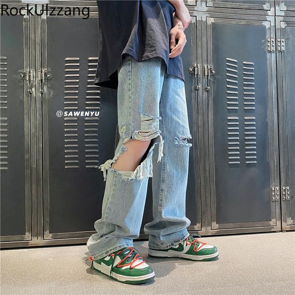 men's jeans destroyed ripped hole loose straight denim pant men hip hop solid washed blue casual trouser fashion streetwear plus size
men's jeans destroyed ripped hole loose straight denim pant men hip hop solid washed blue casual trouser fashion streetwear plus size