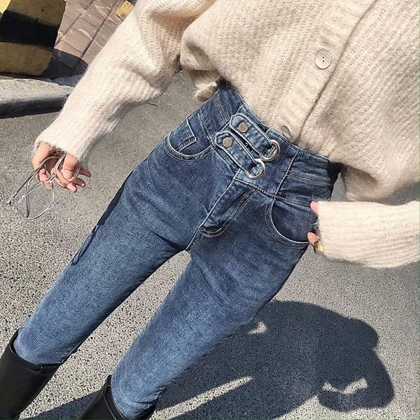 women's jeans women elastic skinny pencil fashion female leggins with buttons black denim trousers pants streetwear high stretch waist, Blue
women's jeans women elastic skinny pencil fashion female leggins with buttons black denim trousers pants streetwear high stretch waist, Blue