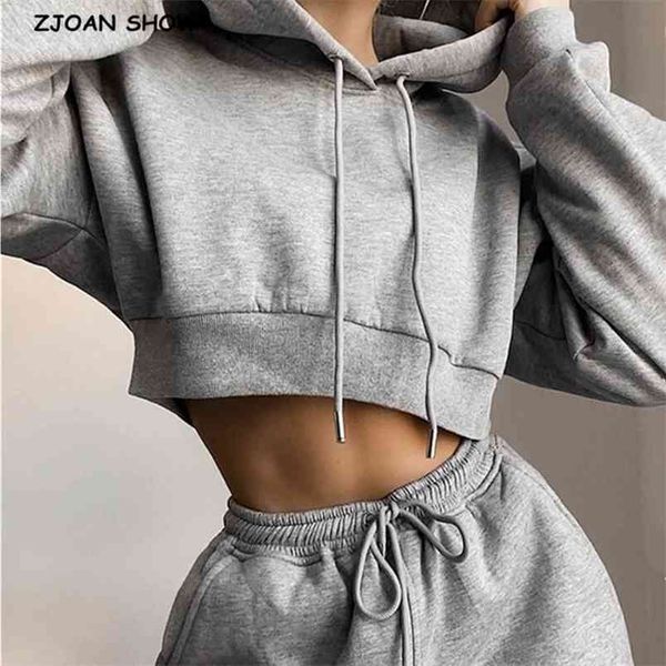 2 pieces set harajuku long sleeve hoodies fleece cropped hooded sweatshirt elastic waist sport pants women sweats 210429, White
2 pieces set harajuku long sleeve hoodies fleece cropped hooded sweatshirt elastic waist sport pants women sweats 210429, White