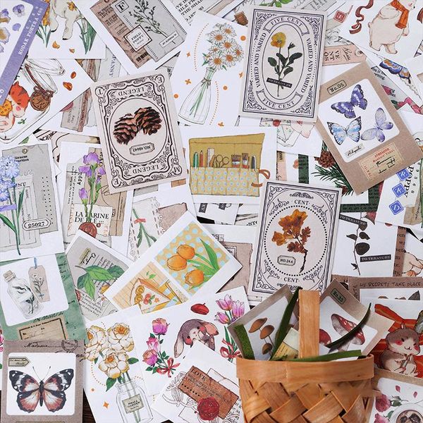 gift wrap 50 sheet vintage scrapbook decor pack watercolor style diy diary non-adhesive paper decal collection 4*6cm
gift wrap 50 sheet vintage scrapbook decor pack watercolor style diy diary non-adhesive paper decal collection 4*6cm