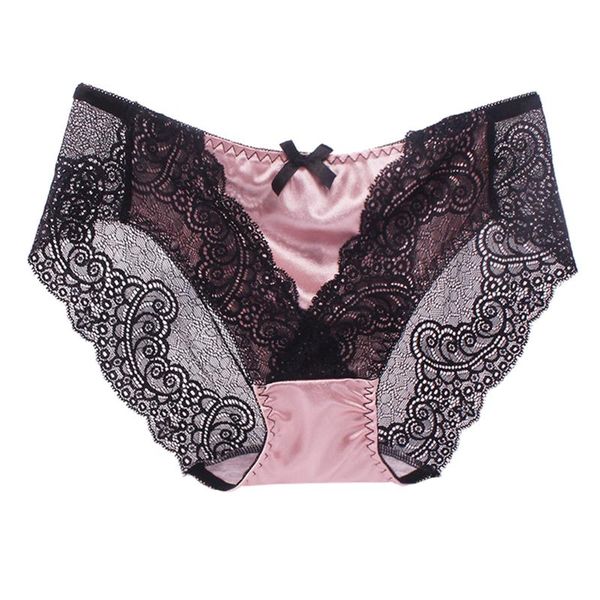 women's panties ladies lace transparent large size cotton bottom hollow female triangles underwear breathable quality, Black;pink
women's panties ladies lace transparent large size cotton bottom hollow female triangles underwear breathable quality, Black;pink