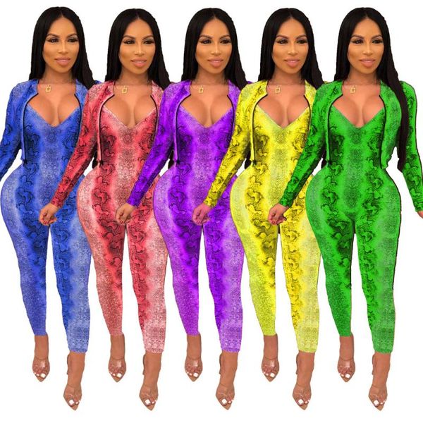 women's jumpsuits & rompers autumn fashion snake print skinny 2 two piece set long sleeve coat + spaghetti strap deep v-neck bodycon ju, Black;white
women's jumpsuits & rompers autumn fashion snake print skinny 2 two piece set long sleeve coat + spaghetti strap deep v-neck bodycon ju, Black;white