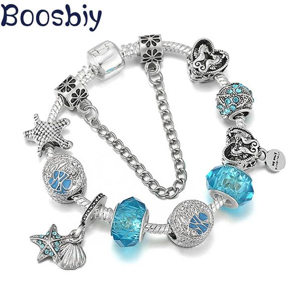 charm bracelets design ocean style bracelet for women with starfish beads pendants fit brand summer simple jewelry gift, Golden;silver
charm bracelets design ocean style bracelet for women with starfish beads pendants fit brand summer simple jewelry gift, Golden;silver