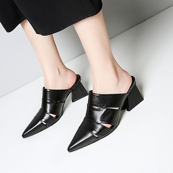slippers designers black white leather women pointed toe high square heels ladies slingbacks chic fretwork upper womens shoes
slippers designers black white leather women pointed toe high square heels ladies slingbacks chic fretwork upper womens shoes