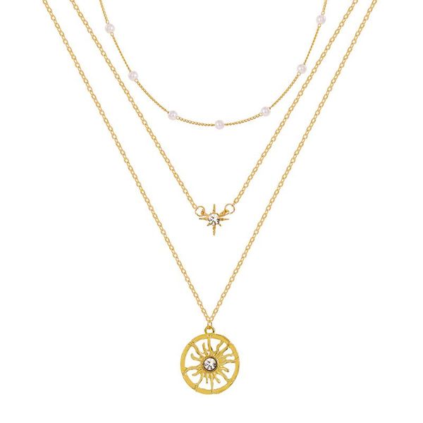 pendant necklaces creative simple fashion temperament ladies necklace pearl sun multilayer, Silver
pendant necklaces creative simple fashion temperament ladies necklace pearl sun multilayer, Silver