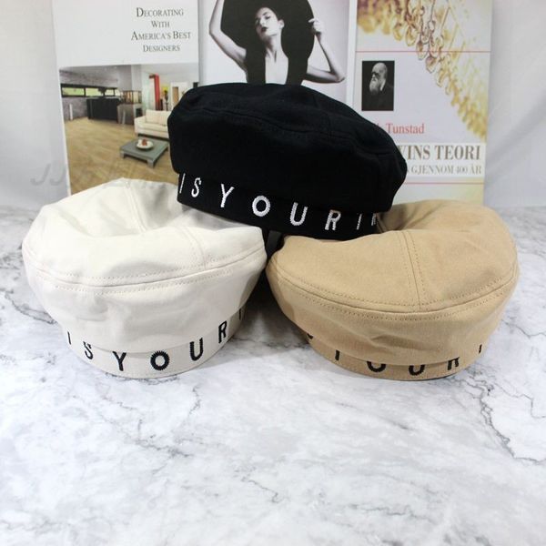 beret women's summer thin version navy painter's letter embroidery fashion street hat, Yellow
beret women's summer thin version navy painter's letter embroidery fashion street hat, Yellow