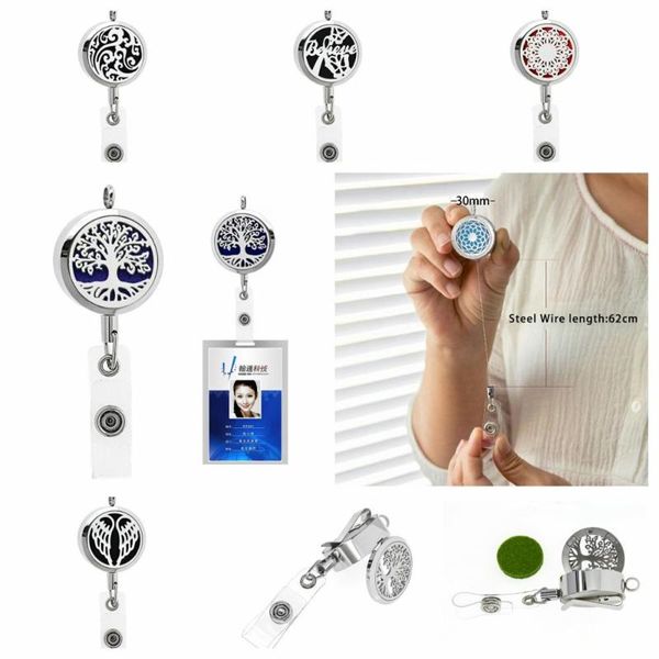 pendant necklaces angel wing 316l staiinless steel integrated diffuser locket badge holder retractable necklace with 10 pads, Silver
pendant necklaces angel wing 316l staiinless steel integrated diffuser locket badge holder retractable necklace with 10 pads, Silver