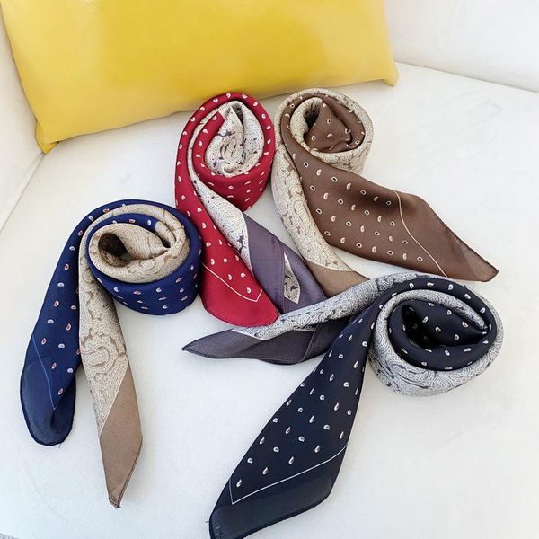 70*70cm small shawls paisley printed kerchief women hair scarf elegant twill silk neck scarfs female square bandana head scarves, Blue;gray
70*70cm small shawls paisley printed kerchief women hair scarf elegant twill silk neck scarfs female square bandana head scarves, Blue;gray