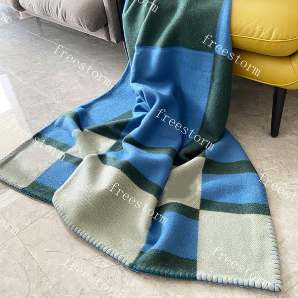 wool warm blankets 7 colors soft touch blanket classic thicken designer men275c