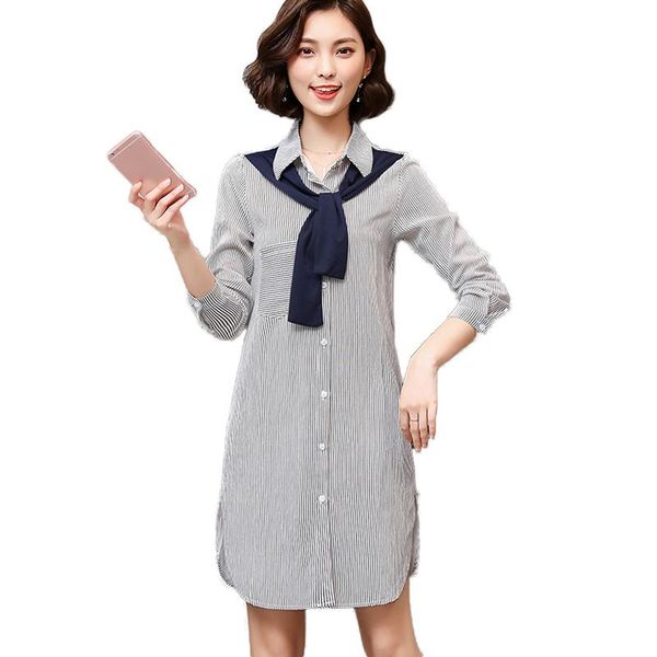 women's blouses & shirts daiqianni long striped shirt women 2021 autumn fashion lace up blusas mujer large size loose casual slim, White
women's blouses & shirts daiqianni long striped shirt women 2021 autumn fashion lace up blusas mujer large size loose casual slim, White