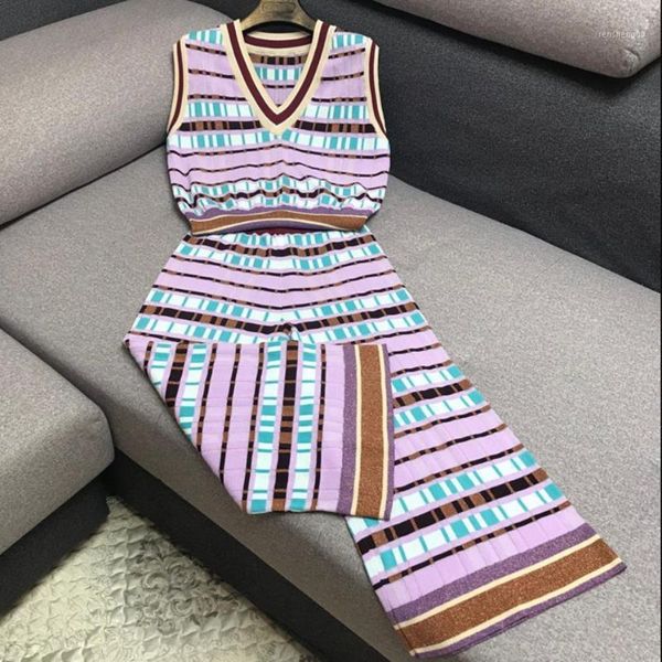 women's pants & capris two pieces set women knitted shirt summer v neck striped color matching and wide, Black;white
women's pants & capris two pieces set women knitted shirt summer v neck striped color matching and wide, Black;white