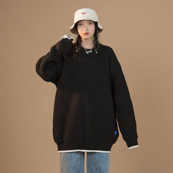 women's knits & tees pullover sweater women autumn winter casual neutral style fashion o-neck loose oversize knitted outerwear wor, White
women's knits & tees pullover sweater women autumn winter casual neutral style fashion o-neck loose oversize knitted outerwear wor, White