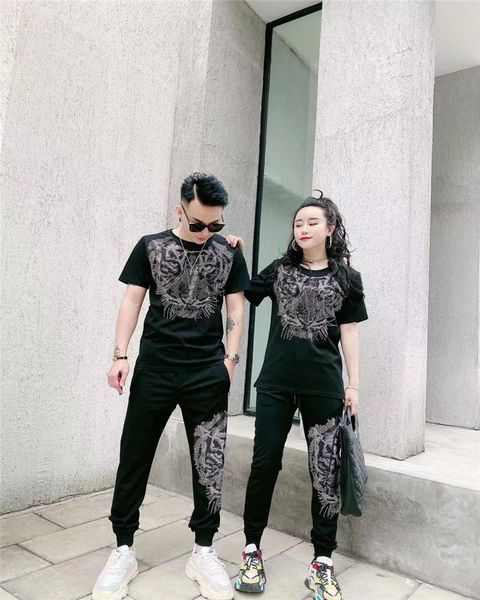 men's tracksuits and women's sportswear diamond tiger t-shirt+jogging casual pants fitness designer 2-piece suit for men women, Gray
men's tracksuits and women's sportswear diamond tiger t-shirt+jogging casual pants fitness designer 2-piece suit for men women, Gray