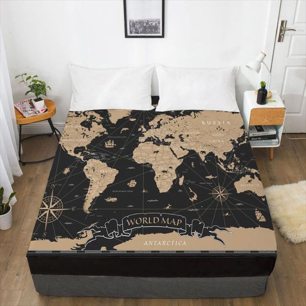 sheets & sets elastic fitted sheet bed with an band 150/180/200/160*200 mattress cover 1pc map black
sheets & sets elastic fitted sheet bed with an band 150/180/200/160*200 mattress cover 1pc map black