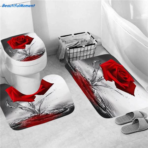 bath accessory set blue red pink rose print shower curtain with hooks, bathroom mat anti-slip soft carpet lover valentines home decoration
bath accessory set blue red pink rose print shower curtain with hooks, bathroom mat anti-slip soft carpet lover valentines home decoration