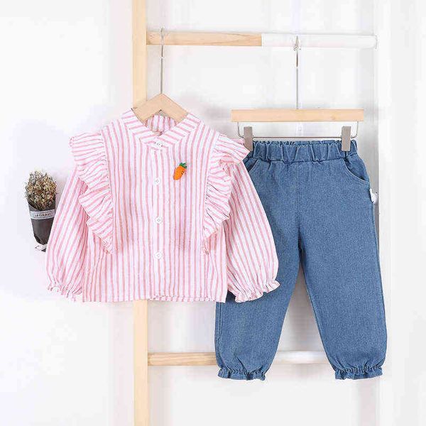 spring girls clothing sets fashion stripe and pants suit 9m-4y children kids outfits birthday beach 2021 new clothing g220310, White
spring girls clothing sets fashion stripe and pants suit 9m-4y children kids outfits birthday beach 2021 new clothing g220310, White
