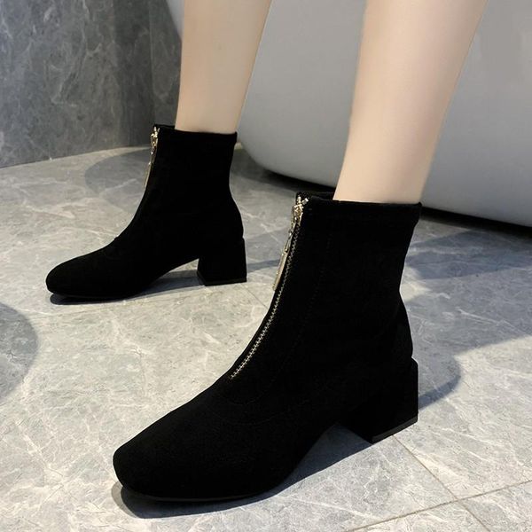 dress shoes 2021 spring and autumn thick heel sock boots with ding wild elastic female thin x243, Black
dress shoes 2021 spring and autumn thick heel sock boots with ding wild elastic female thin x243, Black