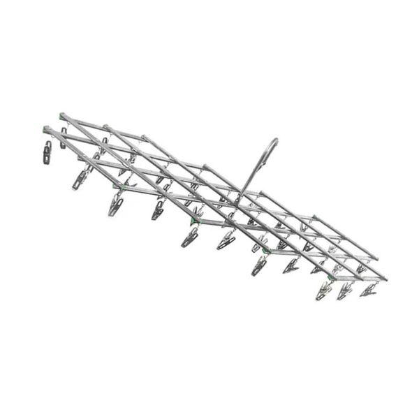 hangers & racks stainless steel clothes hanger foldable hook anti-skid drying rack with 35pcs clips for home laundry bedroom
hangers & racks stainless steel clothes hanger foldable hook anti-skid drying rack with 35pcs clips for home laundry bedroom