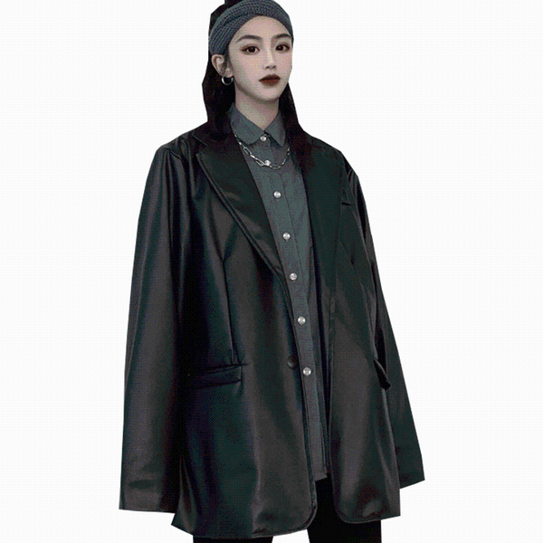 women's leather & faux spring autumn korean pu coat loose ins couple suit student black moto jacket vintage blazers fashion streetwear
women's leather & faux spring autumn korean pu coat loose ins couple suit student black moto jacket vintage blazers fashion streetwear