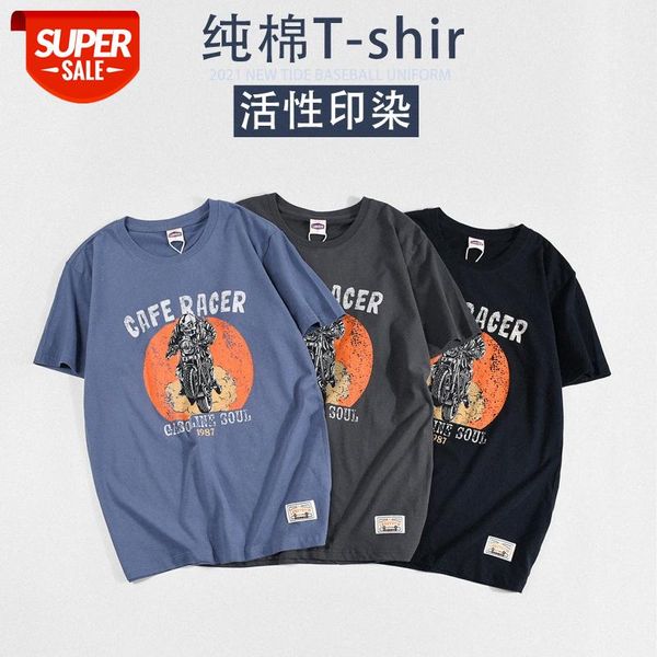 summer japanese men's short-sleeved tide brand cotton printed round neck t-shirt young students trend bottoming shirt #yb3j, White;black
summer japanese men's short-sleeved tide brand cotton printed round neck t-shirt young students trend bottoming shirt #yb3j, White;black