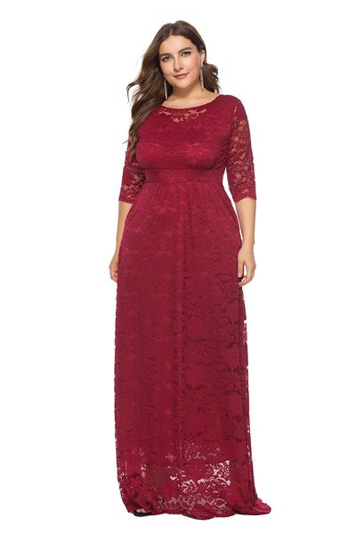 spring and autumn women o-neck lace solid color plus size long dress woman xl-6xl casual dresses, Black;gray
spring and autumn women o-neck lace solid color plus size long dress woman xl-6xl casual dresses, Black;gray