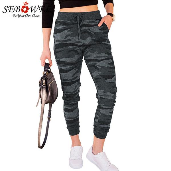 casual women's gray camouflage drawstring joggers leggings sports female high waist elastic waistband sweatpants s, Black
casual women's gray camouflage drawstring joggers leggings sports female high waist elastic waistband sweatpants s, Black