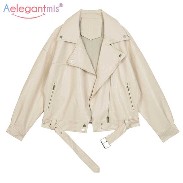 aelegantmis fashion faux leather jackets women with belt korean loose pu motorcycle jacket streetwear coats zipper 210607, Black
aelegantmis fashion faux leather jackets women with belt korean loose pu motorcycle jacket streetwear coats zipper 210607, Black