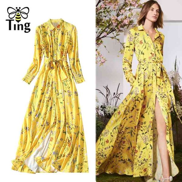 spring designer yellow floral print slip maxi dress vintage single breasted long casual boho plus size 210513, Black;gray
spring designer yellow floral print slip maxi dress vintage single breasted long casual boho plus size 210513, Black;gray