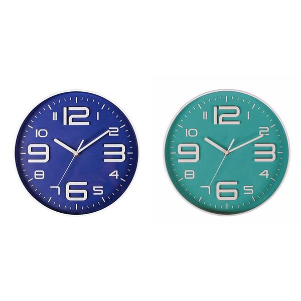 wall clocks 2 pcs 3d number silent clock quiet movement battery operated 10 inch, bluegreen & blue
wall clocks 2 pcs 3d number silent clock quiet movement battery operated 10 inch, bluegreen & blue