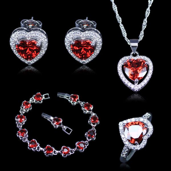 arrival heart red created garnet white zircon silver color jewelry sets for women bracelets pendant earrings rings
arrival heart red created garnet white zircon silver color jewelry sets for women bracelets pendant earrings rings