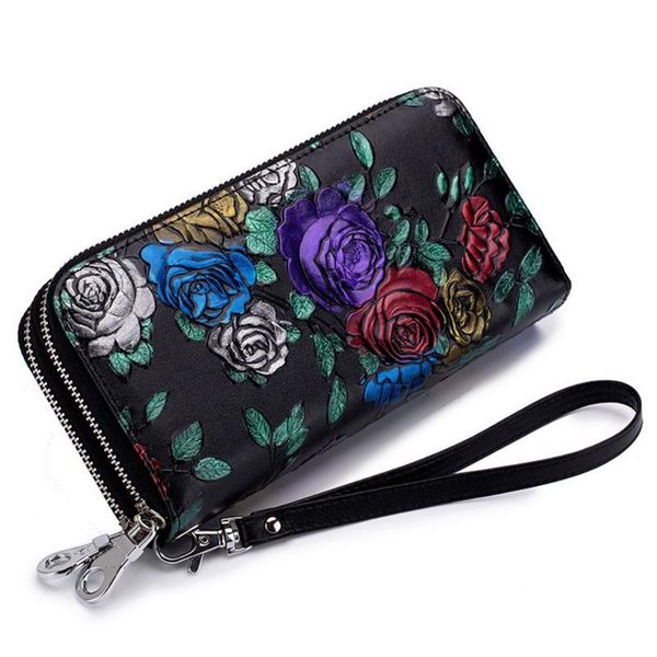 card holders vintage rose flower painted rfid wallets for women long purse large capacity id bank ladies zippers coin bag, Brown;gray
card holders vintage rose flower painted rfid wallets for women long purse large capacity id bank ladies zippers coin bag, Brown;gray