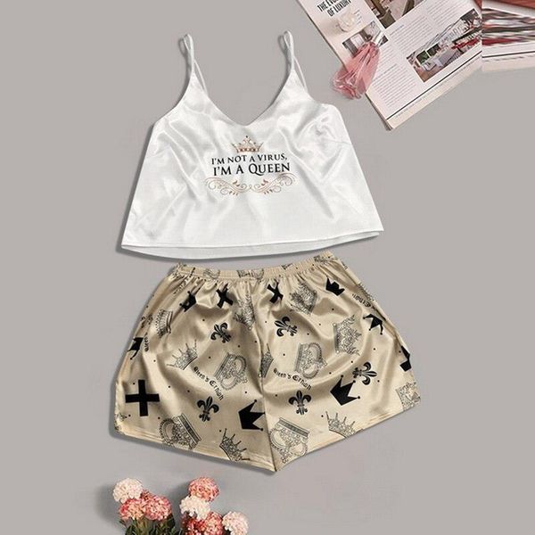 ladies thin womens sleepwears pajama set cute cartoon sleepwear faux silk v neck pijama satin night home letter suits, Black;red
ladies thin womens sleepwears pajama set cute cartoon sleepwear faux silk v neck pijama satin night home letter suits, Black;red