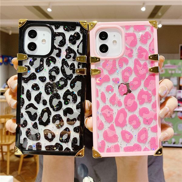 luxury glitter classic square phone cases soft for iphone 12 mini 11 pro max xs xr 7 8 plus shockproof designer leopard cover
luxury glitter classic square phone cases soft for iphone 12 mini 11 pro max xs xr 7 8 plus shockproof designer leopard cover