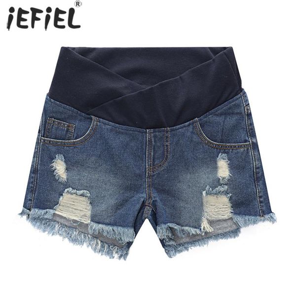 maternity ripped denim shorts for pregnant women summer pregnancy low waist support belt jeans pockets pants clothing bottoms, White
maternity ripped denim shorts for pregnant women summer pregnancy low waist support belt jeans pockets pants clothing bottoms, White