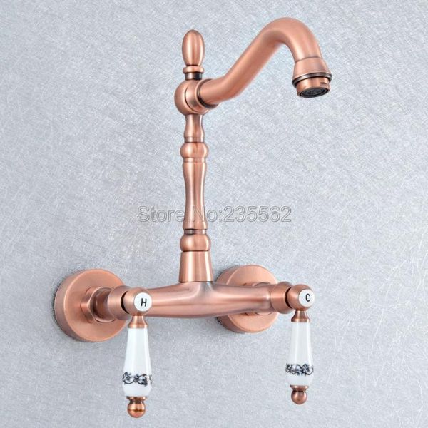 antique red copper brass wall mounted bathroom kitchen sink faucet swivel spout mixer tap double ceramic handles levers lsf904 faucets
antique red copper brass wall mounted bathroom kitchen sink faucet swivel spout mixer tap double ceramic handles levers lsf904 faucets