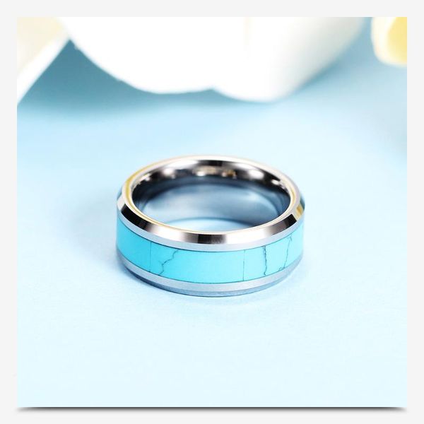 cluster rings titanium steel natural turquoise ring stainless trend net red men's, Golden;silver
cluster rings titanium steel natural turquoise ring stainless trend net red men's, Golden;silver