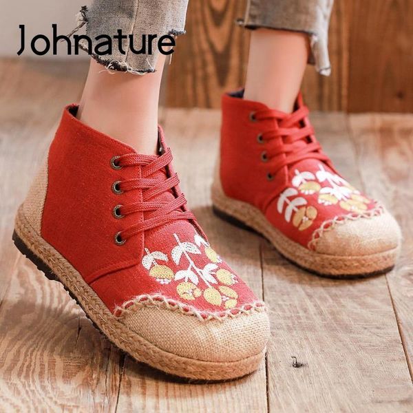 boots johnature cotton linen shoes women lace-up 2021 embroider round toe concise leisure handmade vintage platform, Black
boots johnature cotton linen shoes women lace-up 2021 embroider round toe concise leisure handmade vintage platform, Black