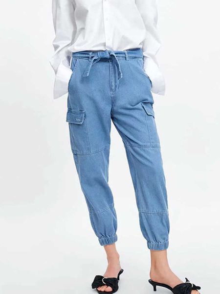 casual belt big pocket jean pant cargo autumn denim women's trousers spring cargo pant 210531, Blue
casual belt big pocket jean pant cargo autumn denim women's trousers spring cargo pant 210531, Blue