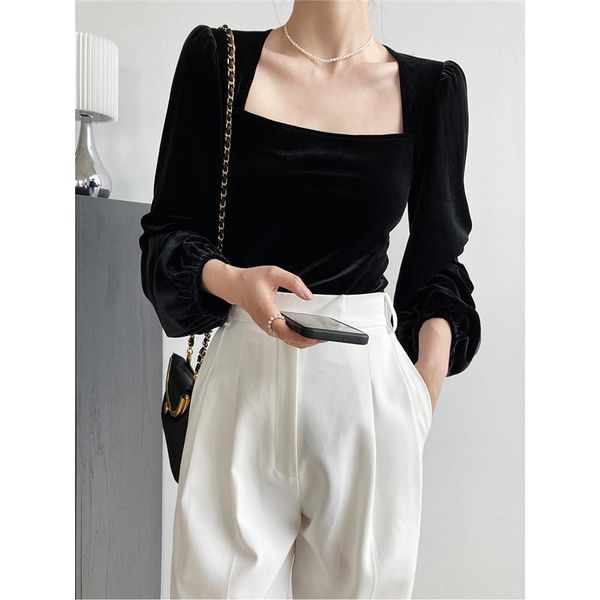 women's blouses & shirts t shirt vintage one piece fashion square neck t-shirts women 2021 long sleeve tees femme q4, White
women's blouses & shirts t shirt vintage one piece fashion square neck t-shirts women 2021 long sleeve tees femme q4, White