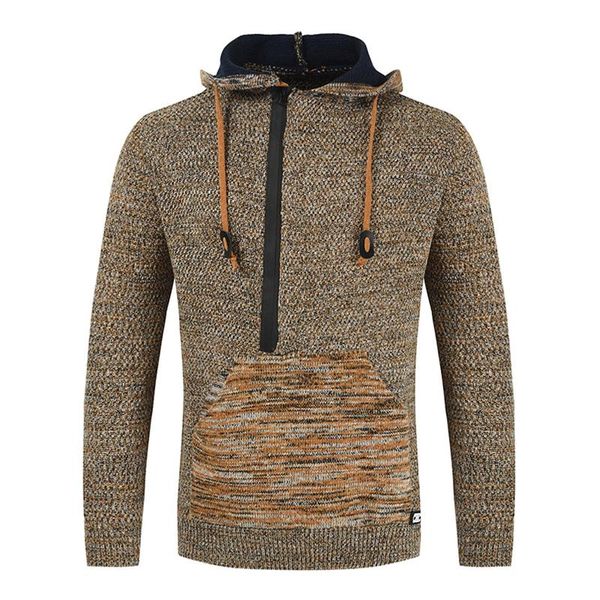 men's sweaters telotuny pullovers drawstring long sleeve color block zip pullover casual hooded knitted sweater with pocket pull homme, White;black
men's sweaters telotuny pullovers drawstring long sleeve color block zip pullover casual hooded knitted sweater with pocket pull homme, White;black