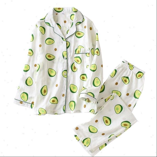pajamas set 100% gauze cotton women sleepwear cartoon avocado printed 2pcs turn down neck shirt pants comfort and nature, Black;red
pajamas set 100% gauze cotton women sleepwear cartoon avocado printed 2pcs turn down neck shirt pants comfort and nature, Black;red
