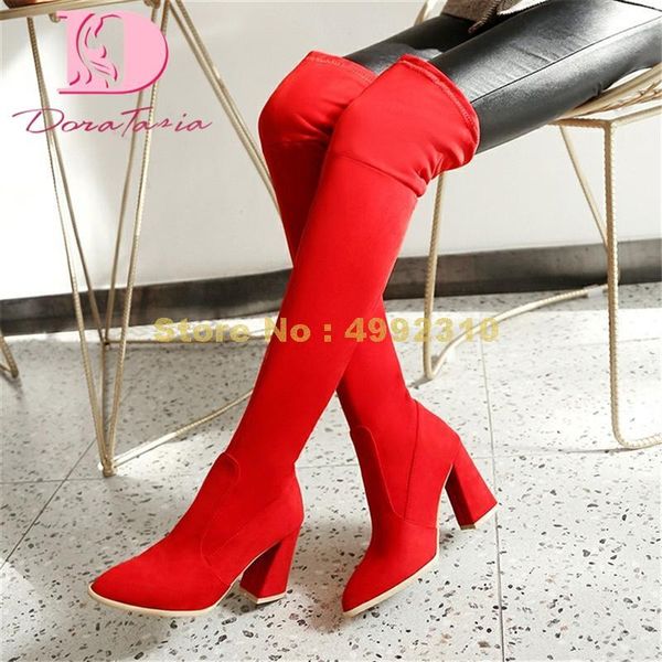 boots big size 34-43 female thigh high pointed toe thick heels women autumn party shoes, Black
boots big size 34-43 female thigh high pointed toe thick heels women autumn party shoes, Black