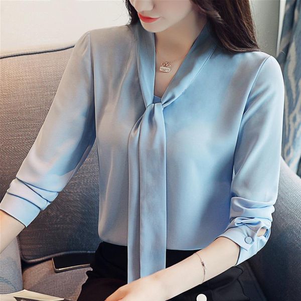 women's blouses & shirts fashion women blue chiffon blouse shirt bow collar office female long sleeve blusas a975, White
women's blouses & shirts fashion women blue chiffon blouse shirt bow collar office female long sleeve blusas a975, White